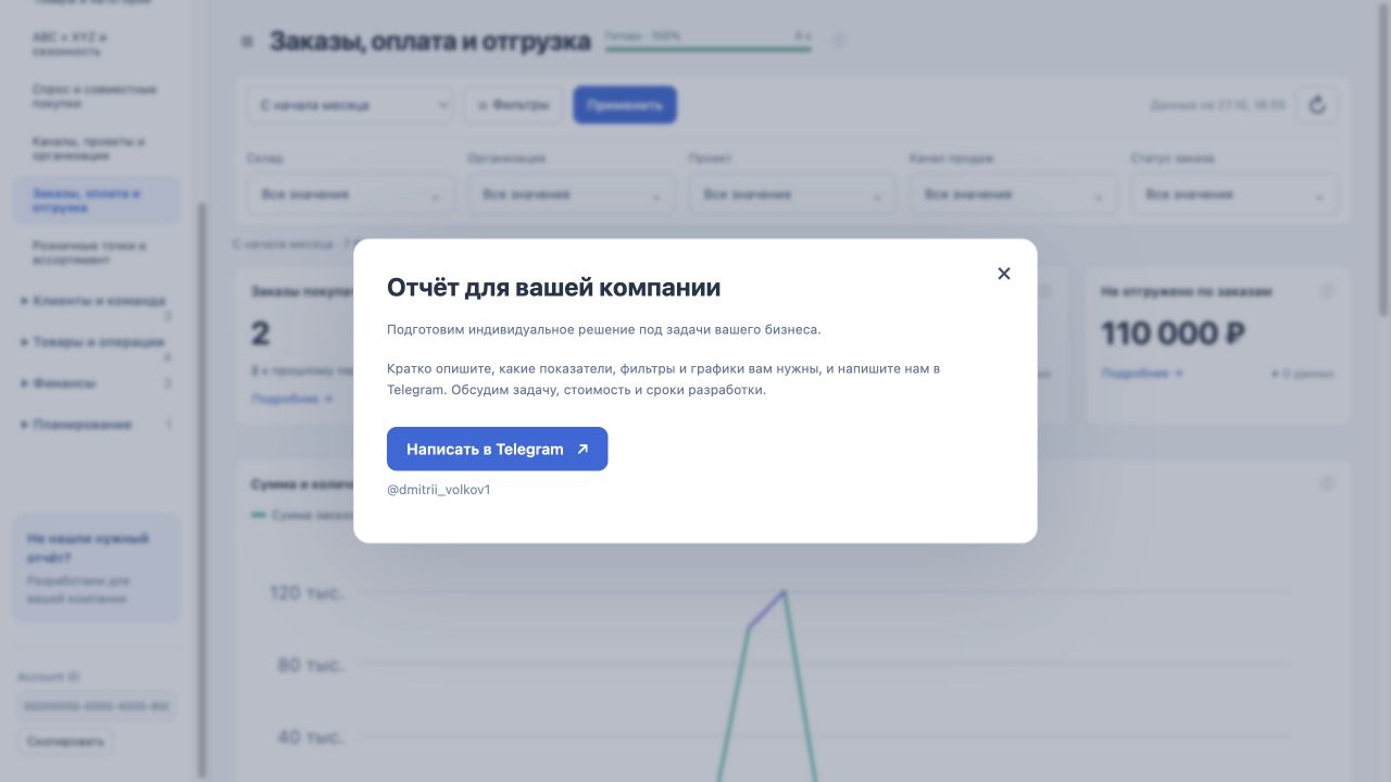 Обращение за индивидуальным отчётом